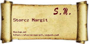 Storcz Margit névjegykártya